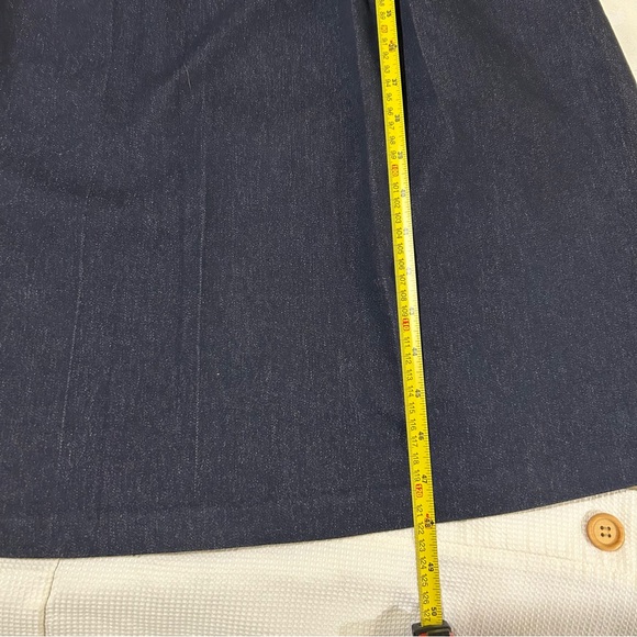 LIKE NEW Maxi pleated denim dress. Sleeveless with button up bodice. - Picture 6 of 8